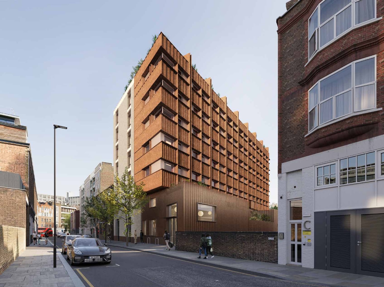 Proposed Britannia Street student accommodation viewed from Britannia Street