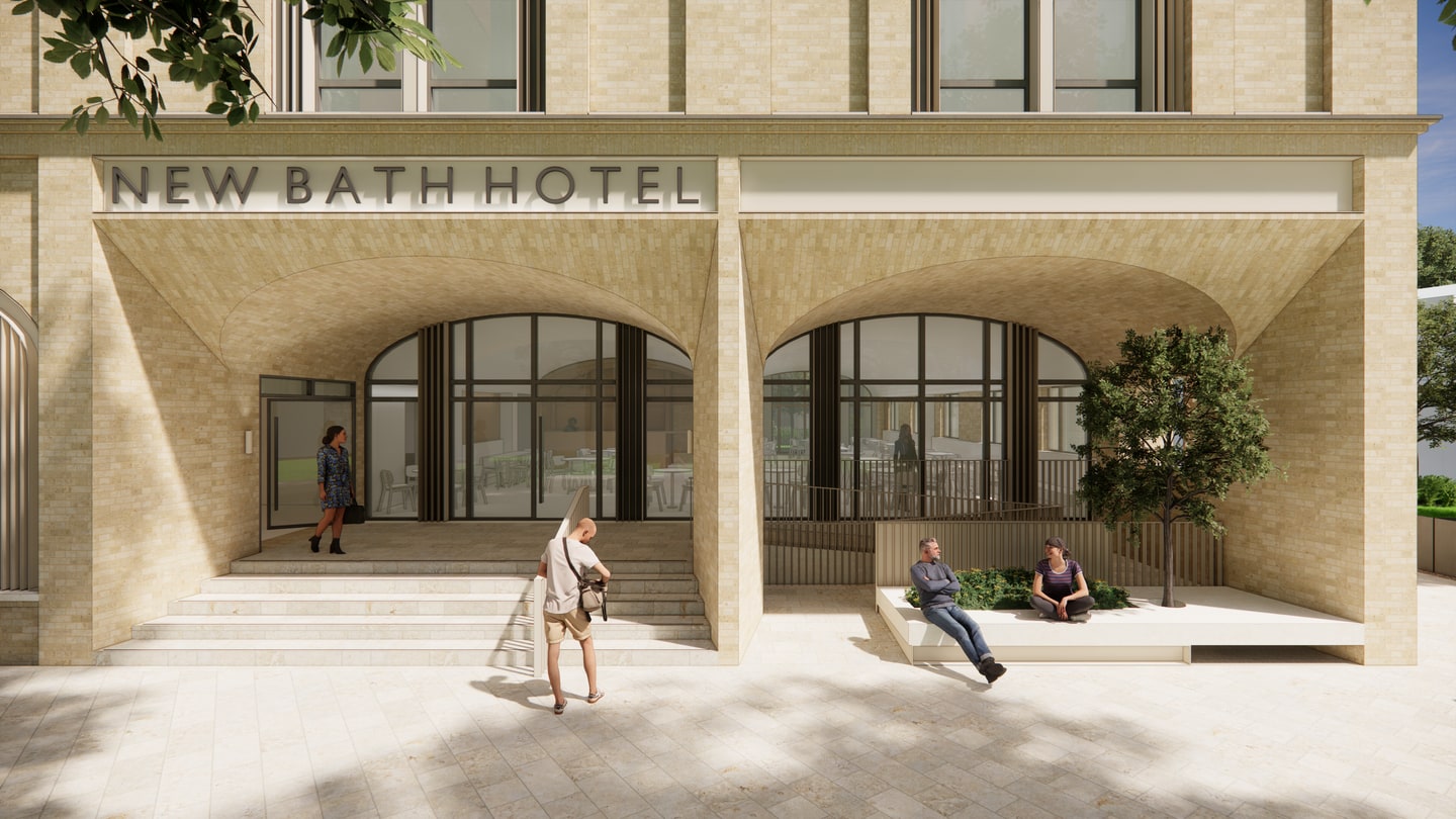 CGI of the proposed New Bath Hotel entrance