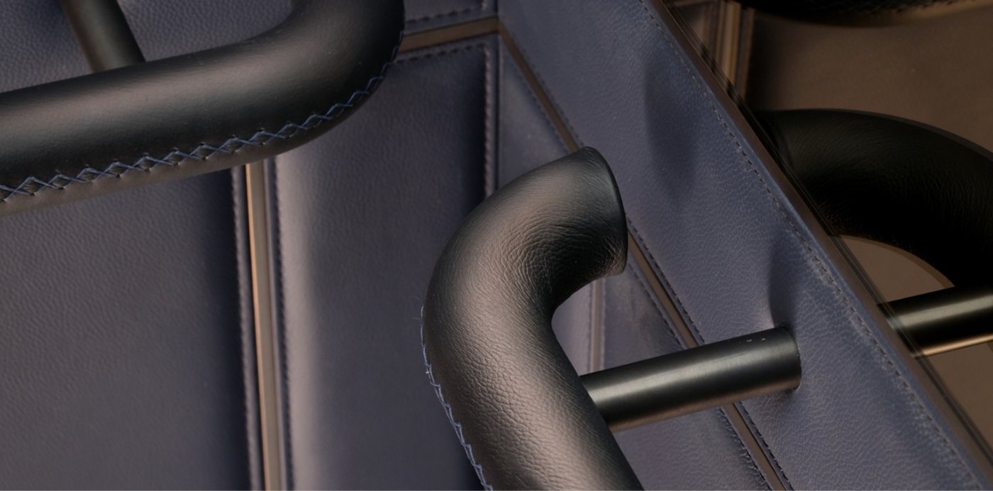 Close-up of tailored seating detail at 7 Pollen Street