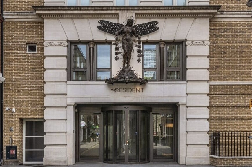 Entrance to The Resident Hotel in Soho
