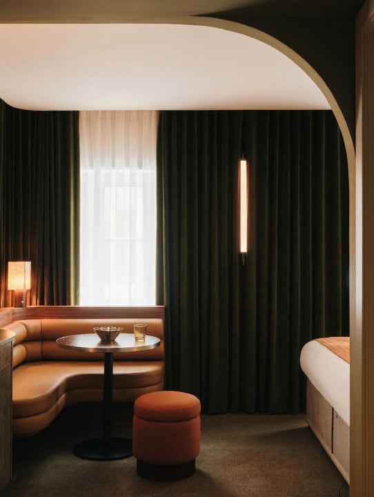 Guest bedroom interior at The Resident Hotel Soho