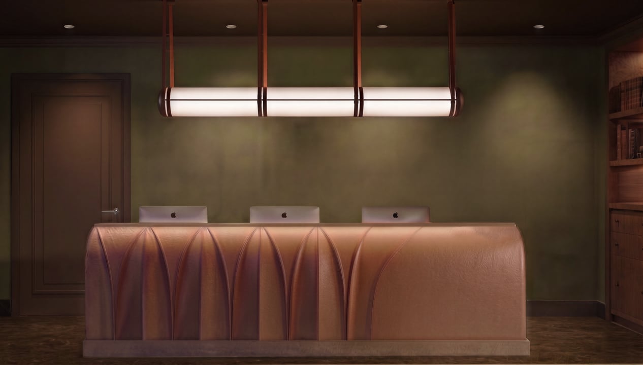 Reception desk at The Resident Hotel Soho