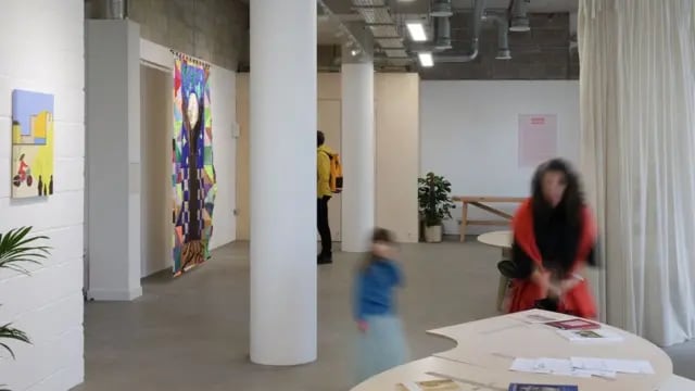 Exhibition and community space inside The Women's Museum
