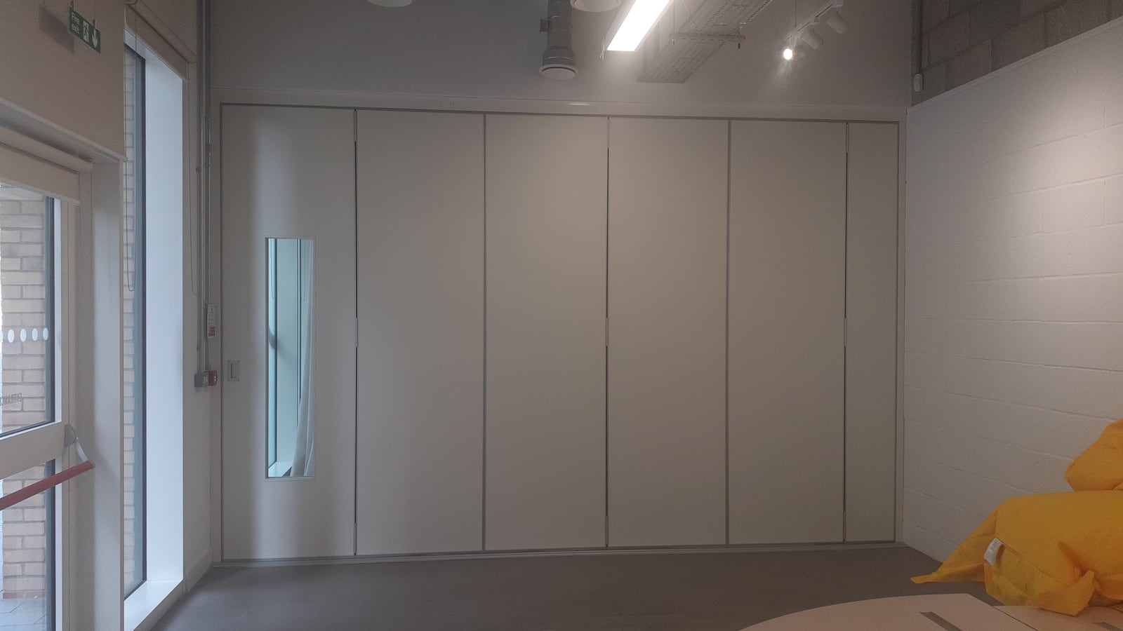 Foldable acoustic partition inside The Women's Museum